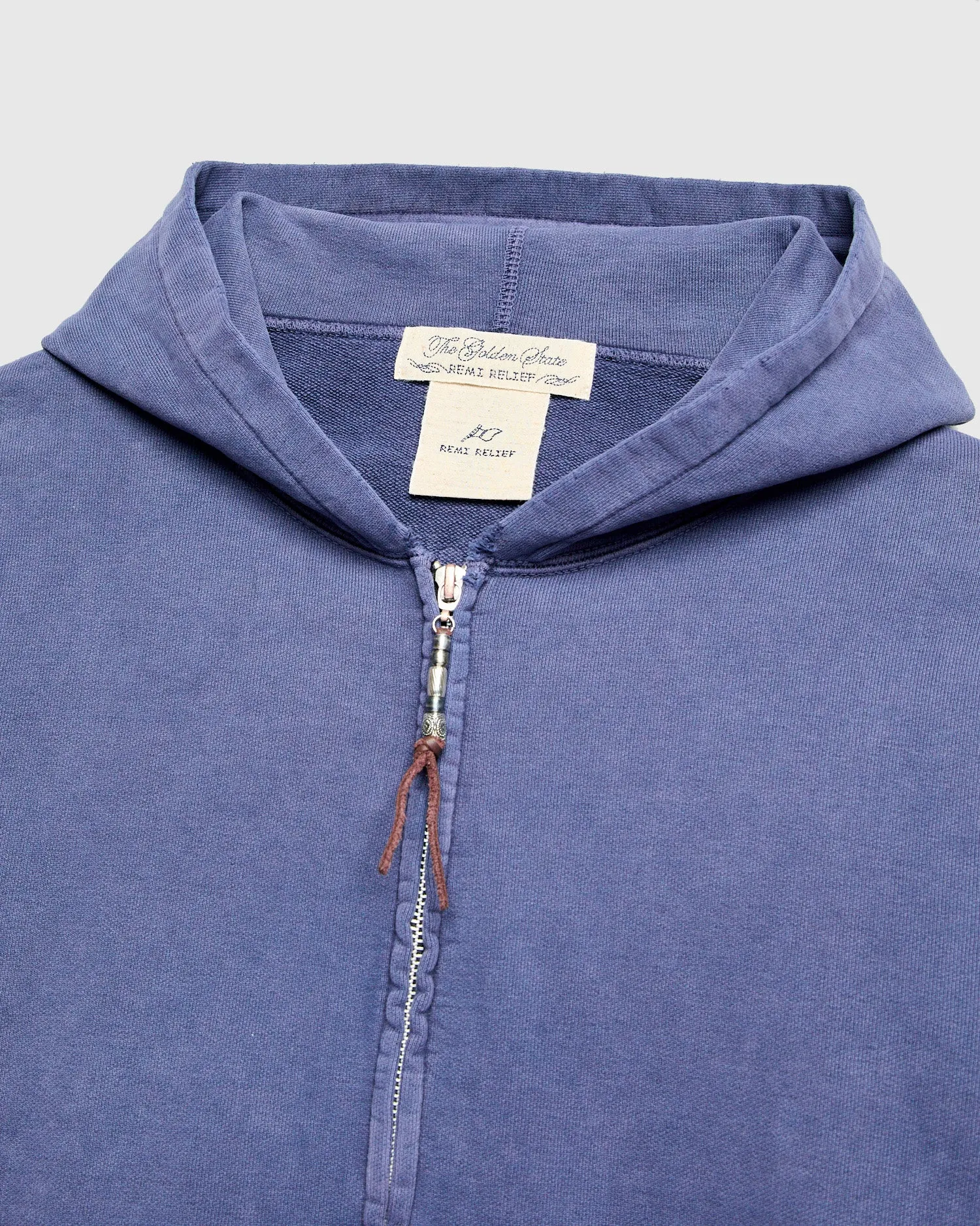 Special Finish Zip Hoodie in Navy