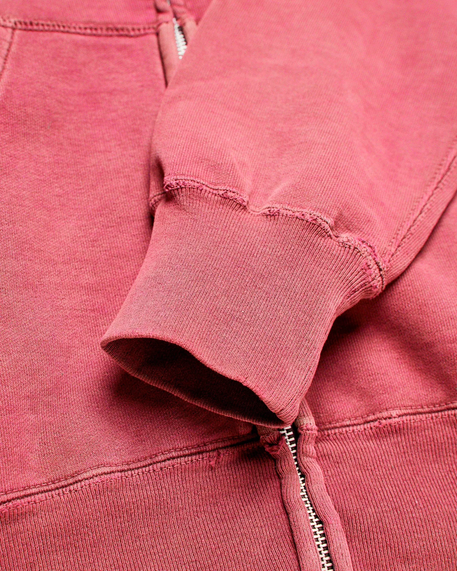 Special Finish Zip Hoodie in Red