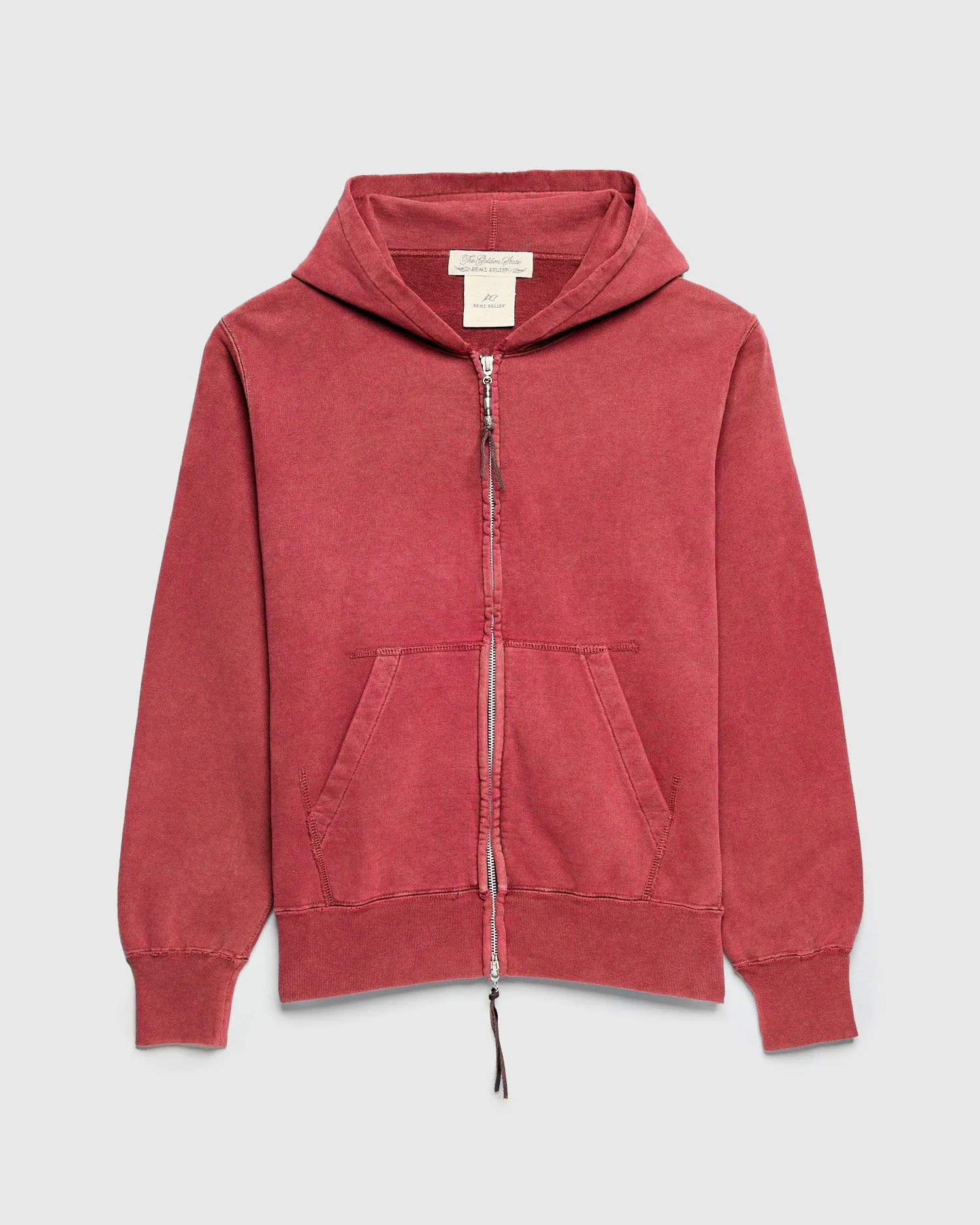 Special Finish Zip Hoodie in Red
