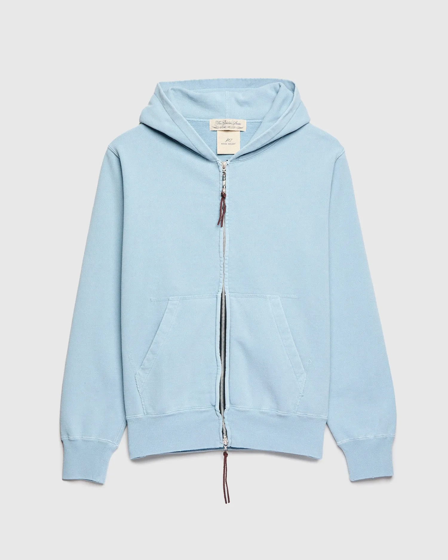 Special Finish Zip Hoodie in Sax