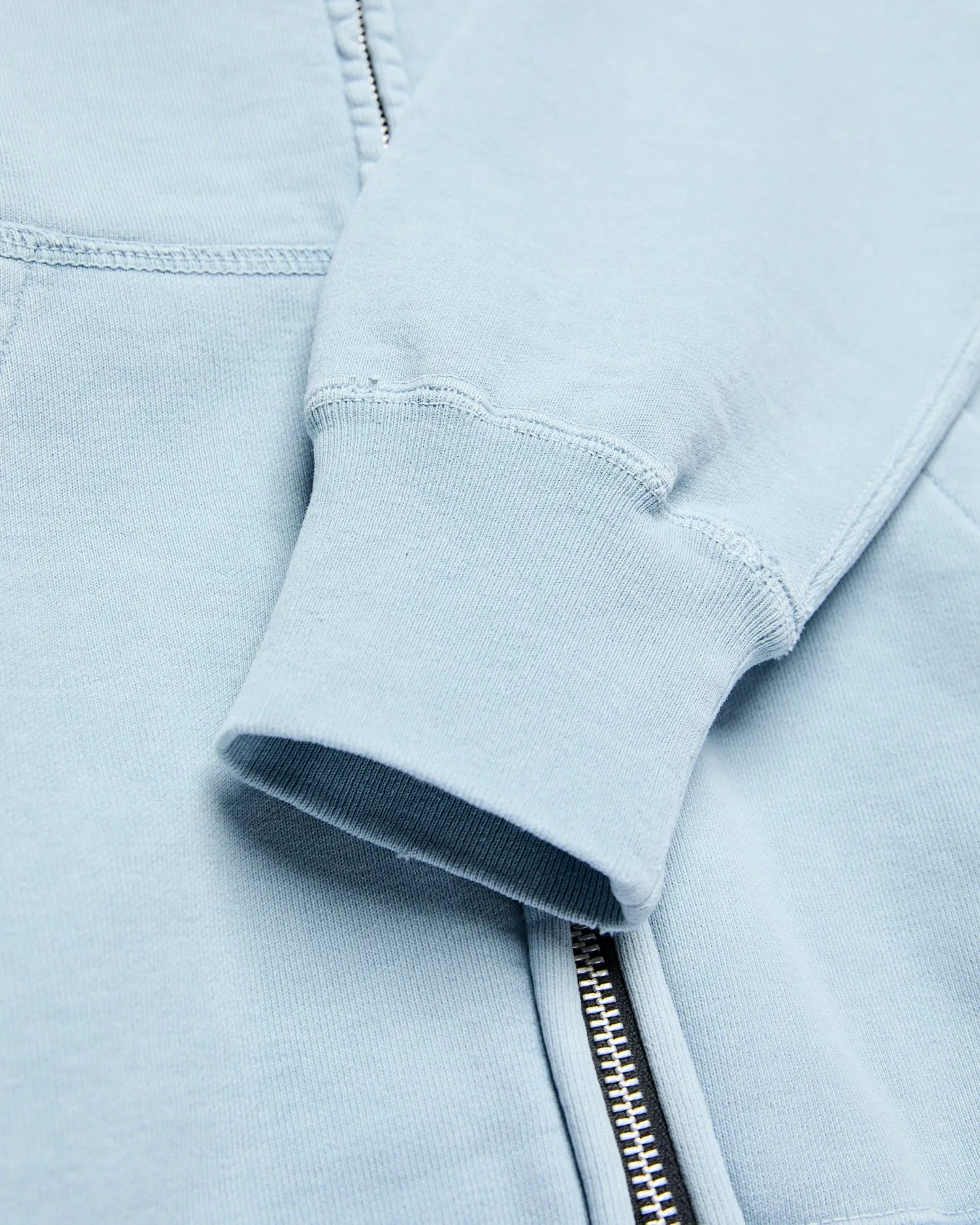 Special Finish Zip Hoodie in Sax