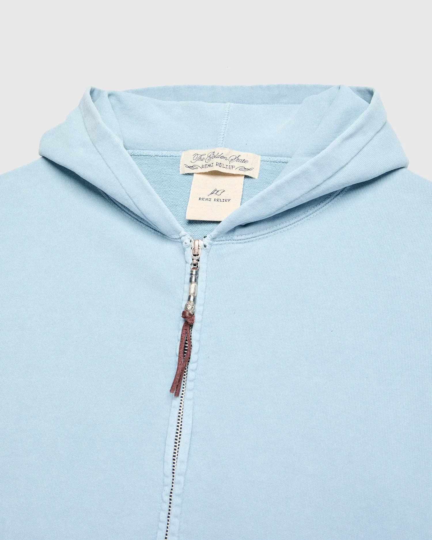 Special Finish Zip Hoodie in Sax