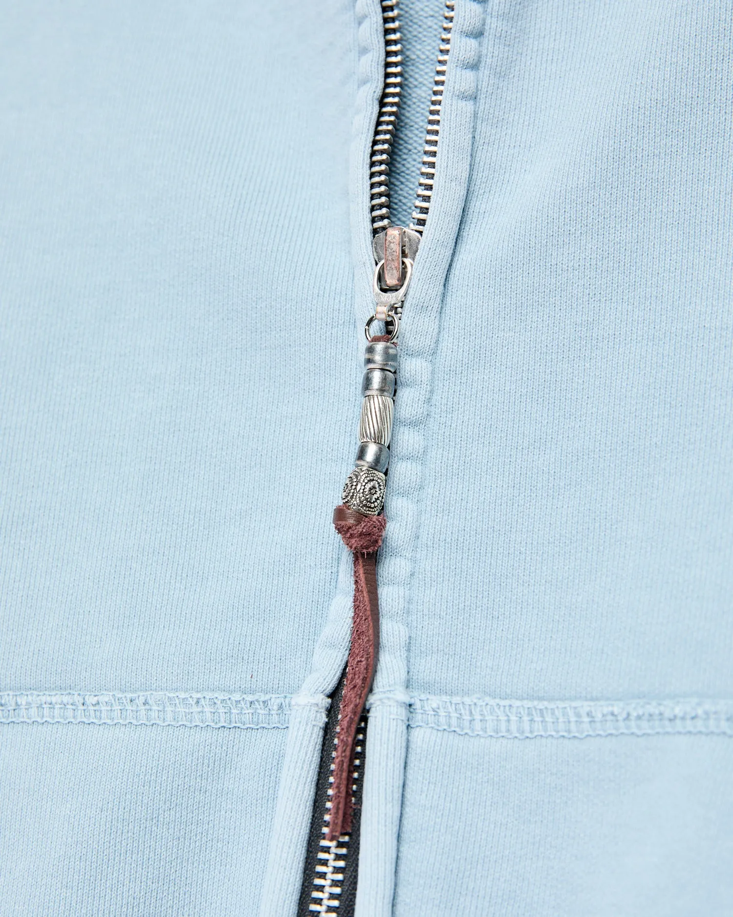 Special Finish Zip Hoodie in Sax