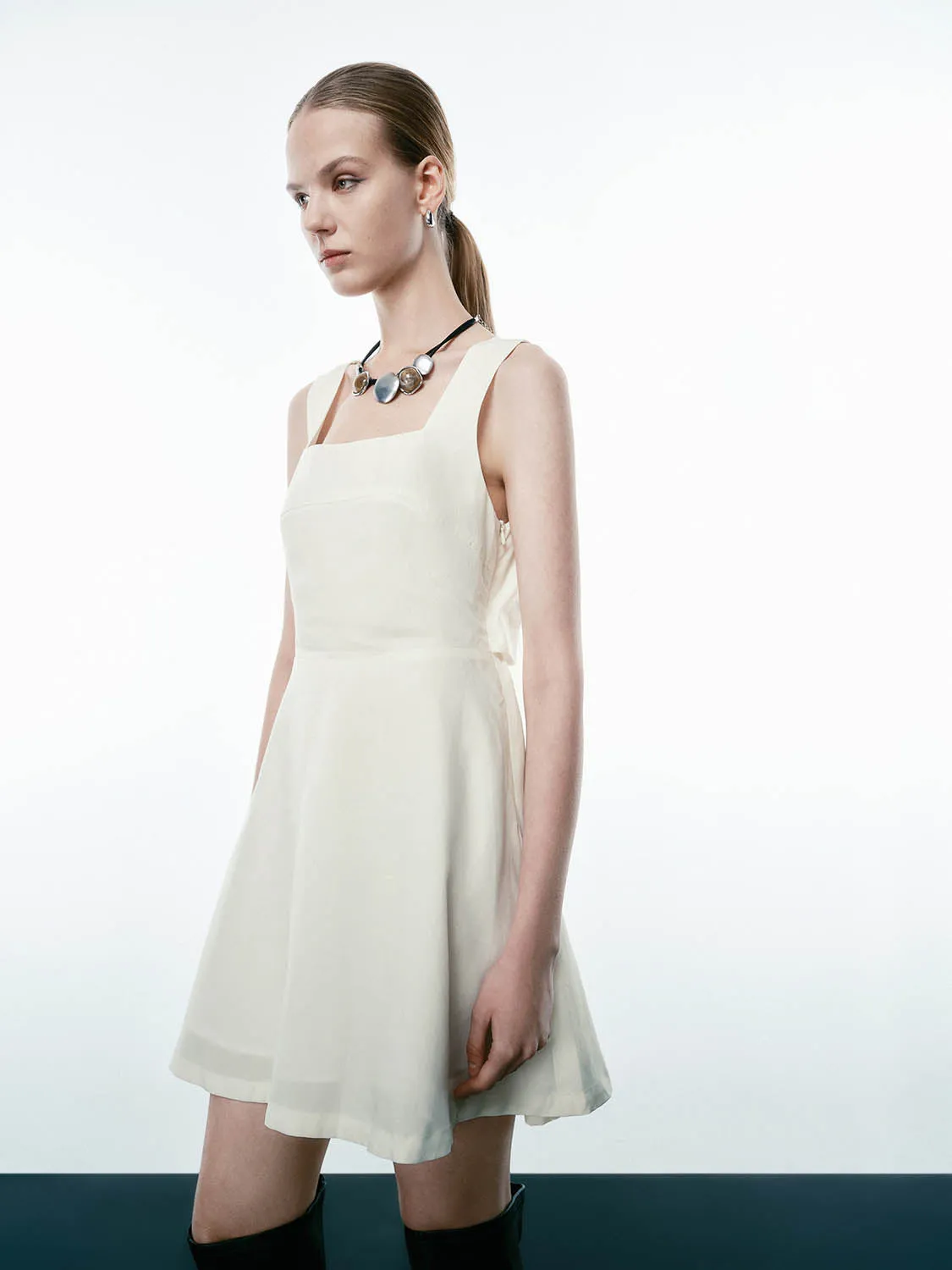 Square Collar A-Line Dresses