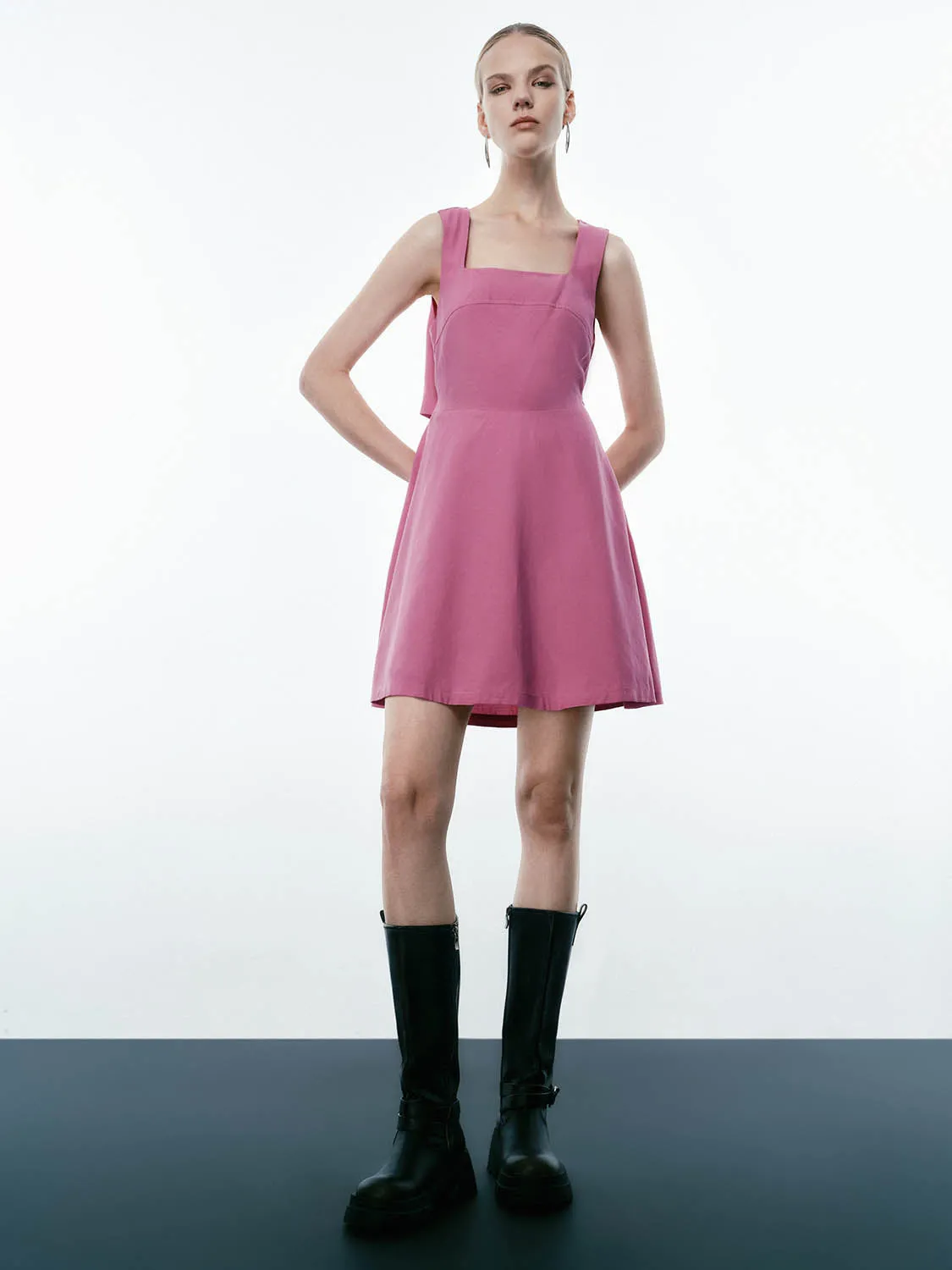 Square Collar A-Line Dresses