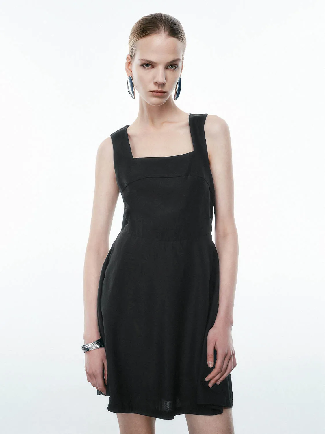 Square Collar A-Line Dresses