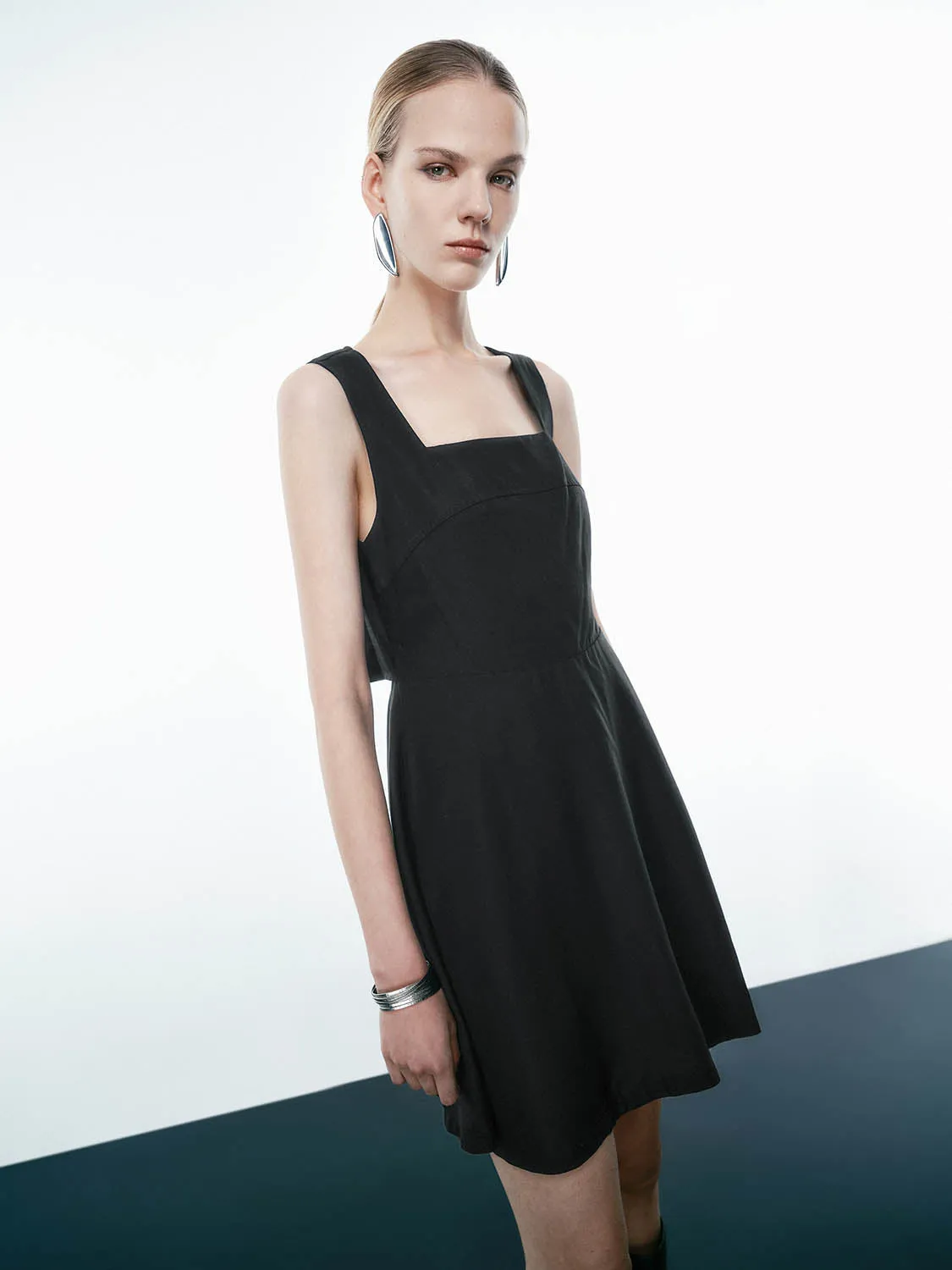Square Collar A-Line Dresses