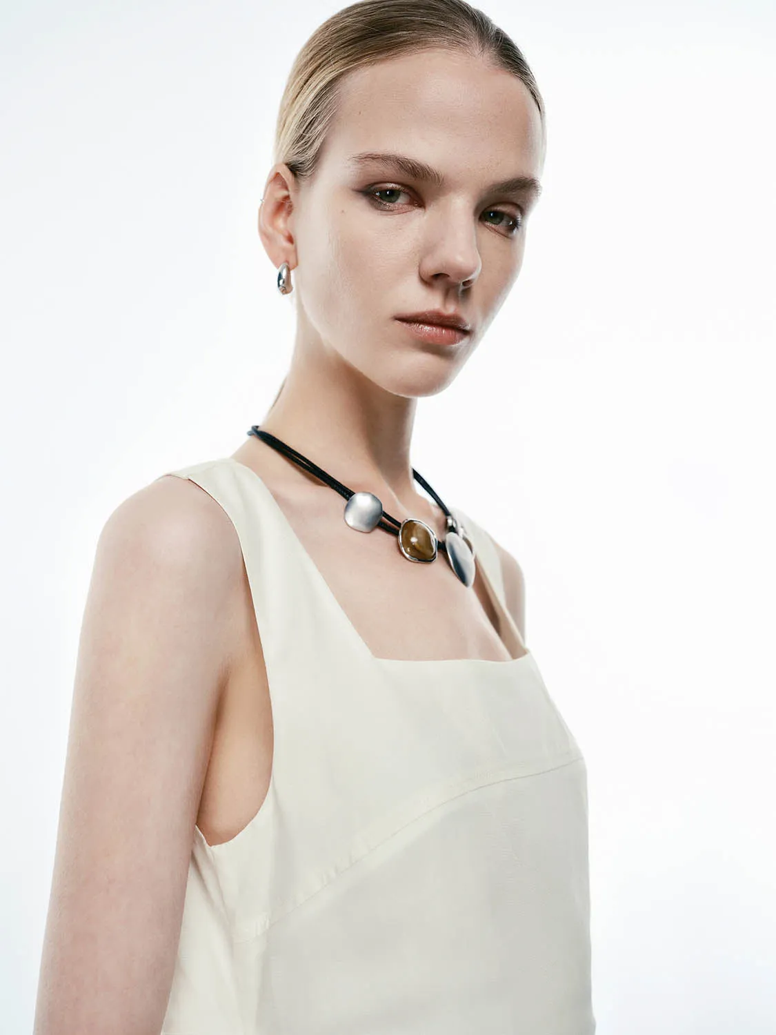 Square Collar A-Line Dresses