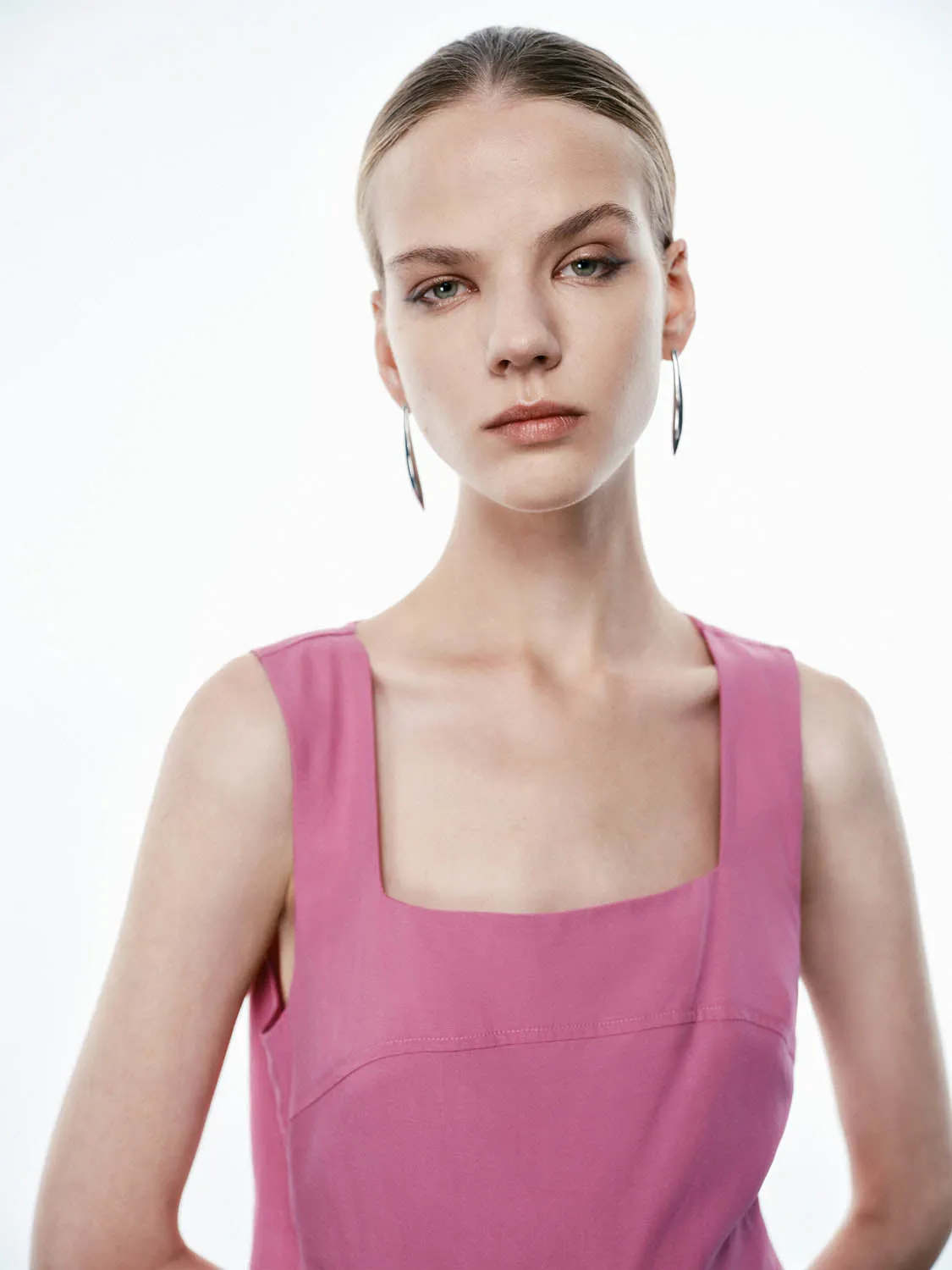 Square Collar A-Line Dresses