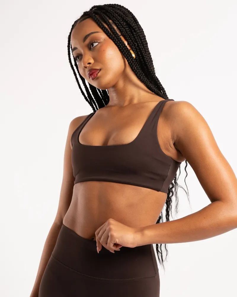 Square Neck Crop - Chocolate