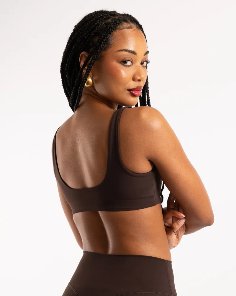 Square Neck Crop - Chocolate