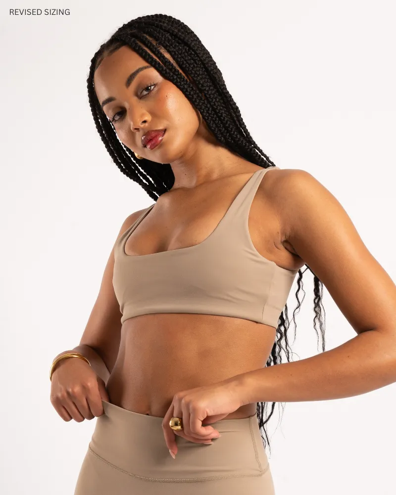 Square Neck Crop - Latte