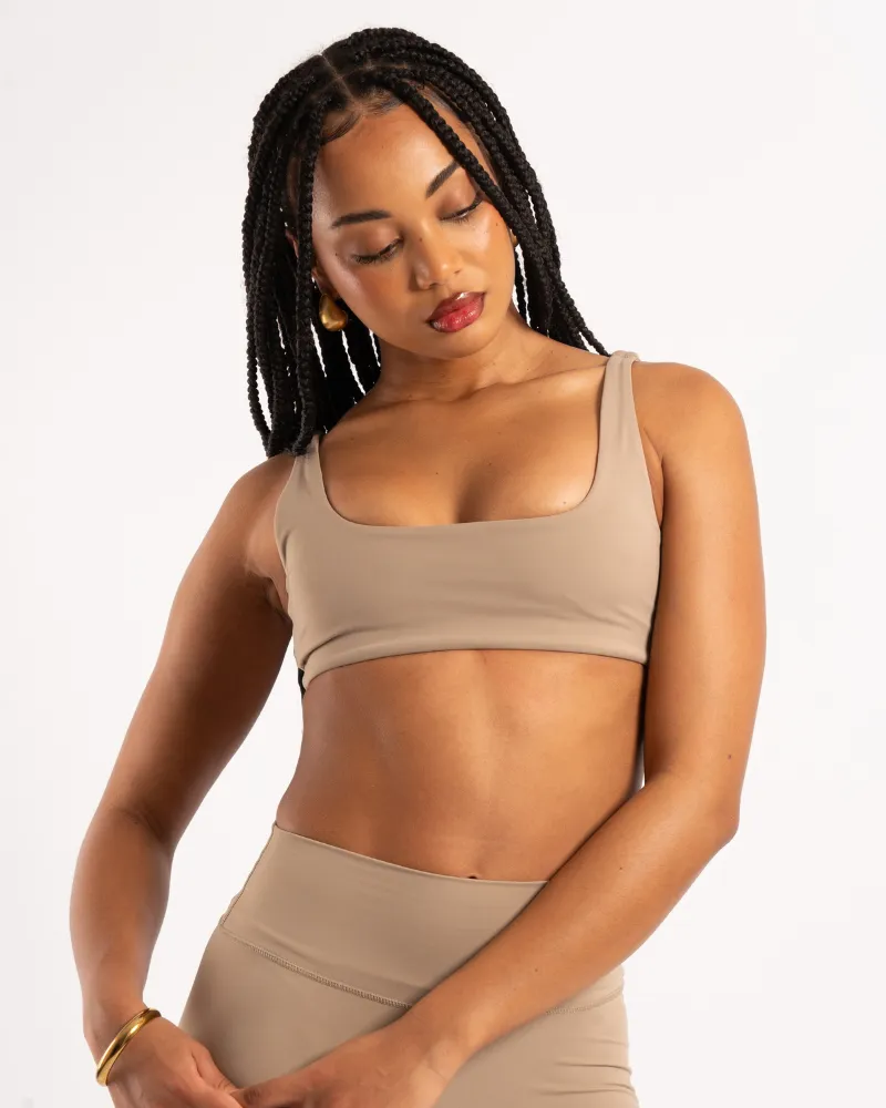 Square Neck Crop - Latte