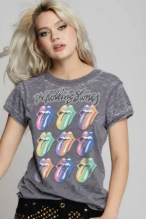 Steel Grey The Rolling Stones Burn Out Tee