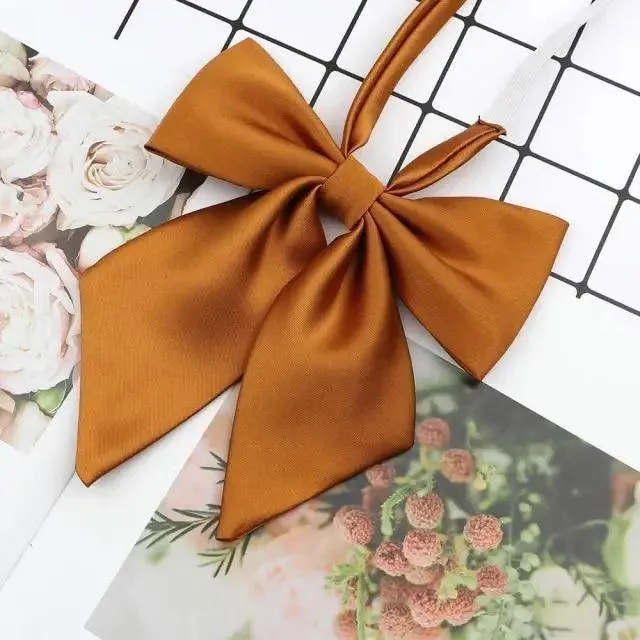 Stylish Colorful Women‘s Shirts Bowtie Ladies Girl School Wedding Party Bowtie For Women  Adjustable Pre-tied Solid Color Handmade Bowties for Women
