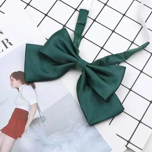 Stylish Colorful Women‘s Shirts Bowtie Ladies Girl School Wedding Party Bowtie For Women  Adjustable Pre-tied Solid Color Handmade Bowties for Women