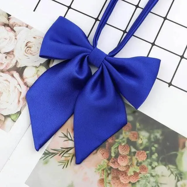 Stylish Colorful Women‘s Shirts Bowtie Ladies Girl School Wedding Party Bowtie For Women  Adjustable Pre-tied Solid Color Handmade Bowties for Women