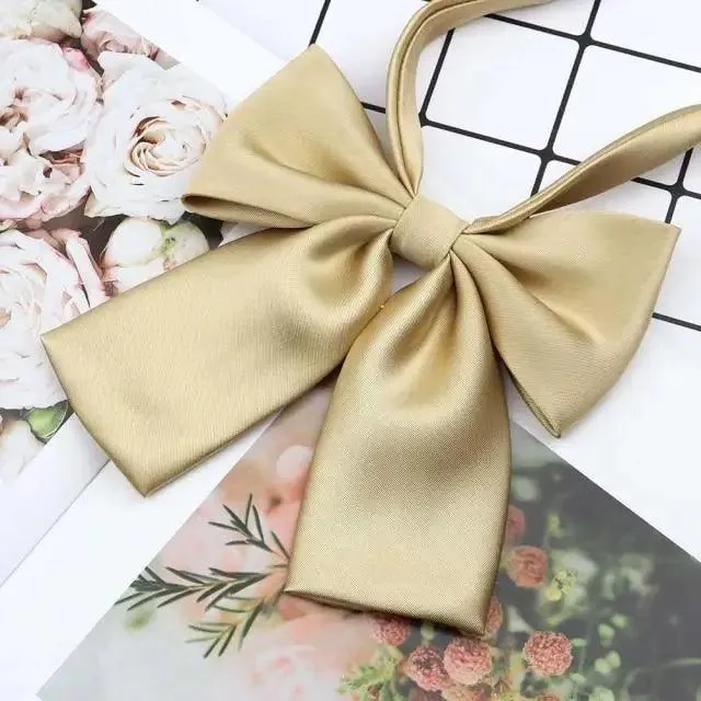 Stylish Colorful Women‘s Shirts Bowtie Ladies Girl School Wedding Party Bowtie For Women  Adjustable Pre-tied Solid Color Handmade Bowties for Women