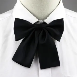 Stylish Colorful Women‘s Shirts Bowtie Ladies Girl School Wedding Party Bowtie For Women  Adjustable Pre-tied Solid Color Handmade Bowties for Women