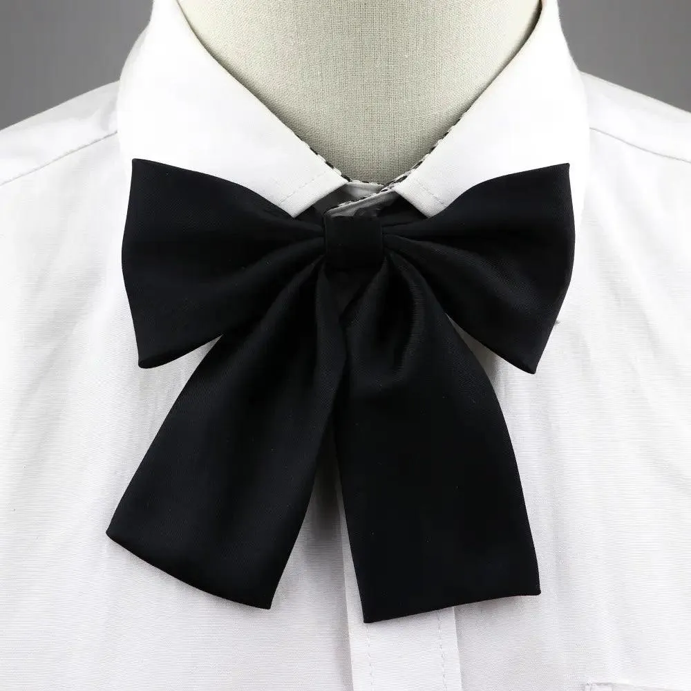 Stylish Colorful Women‘s Shirts Bowtie Ladies Girl School Wedding Party Bowtie For Women  Adjustable Pre-tied Solid Color Handmade Bowties for Women