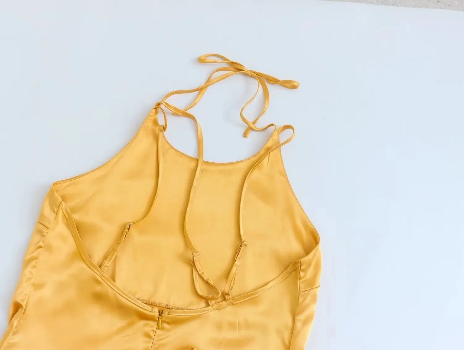 Sun Goddess Golden Slip Dress