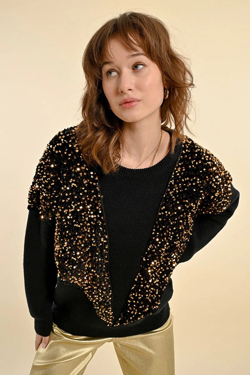 SWEATER WITH SEQUINS