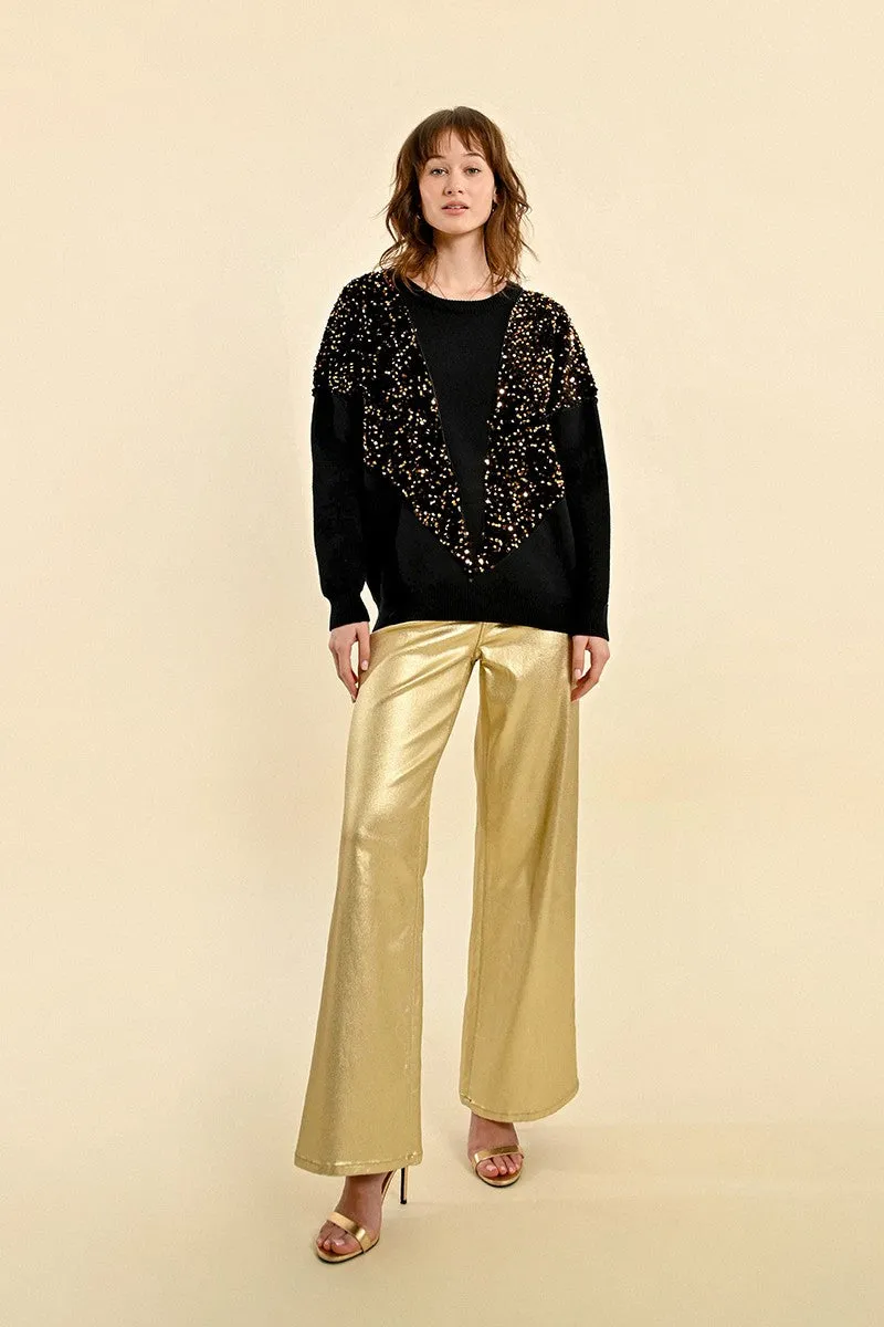 SWEATER WITH SEQUINS