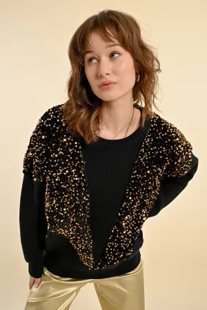SWEATER WITH SEQUINS