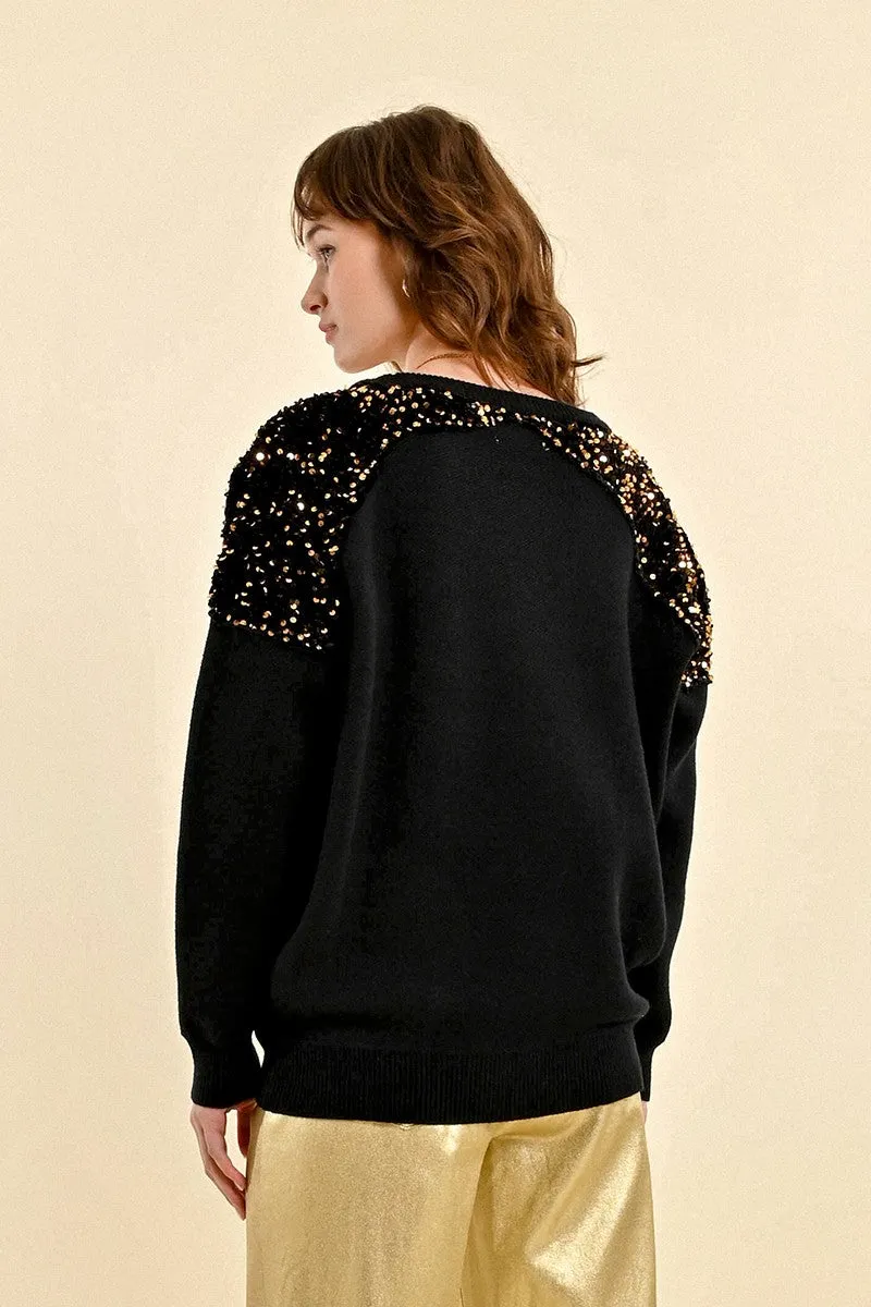 SWEATER WITH SEQUINS