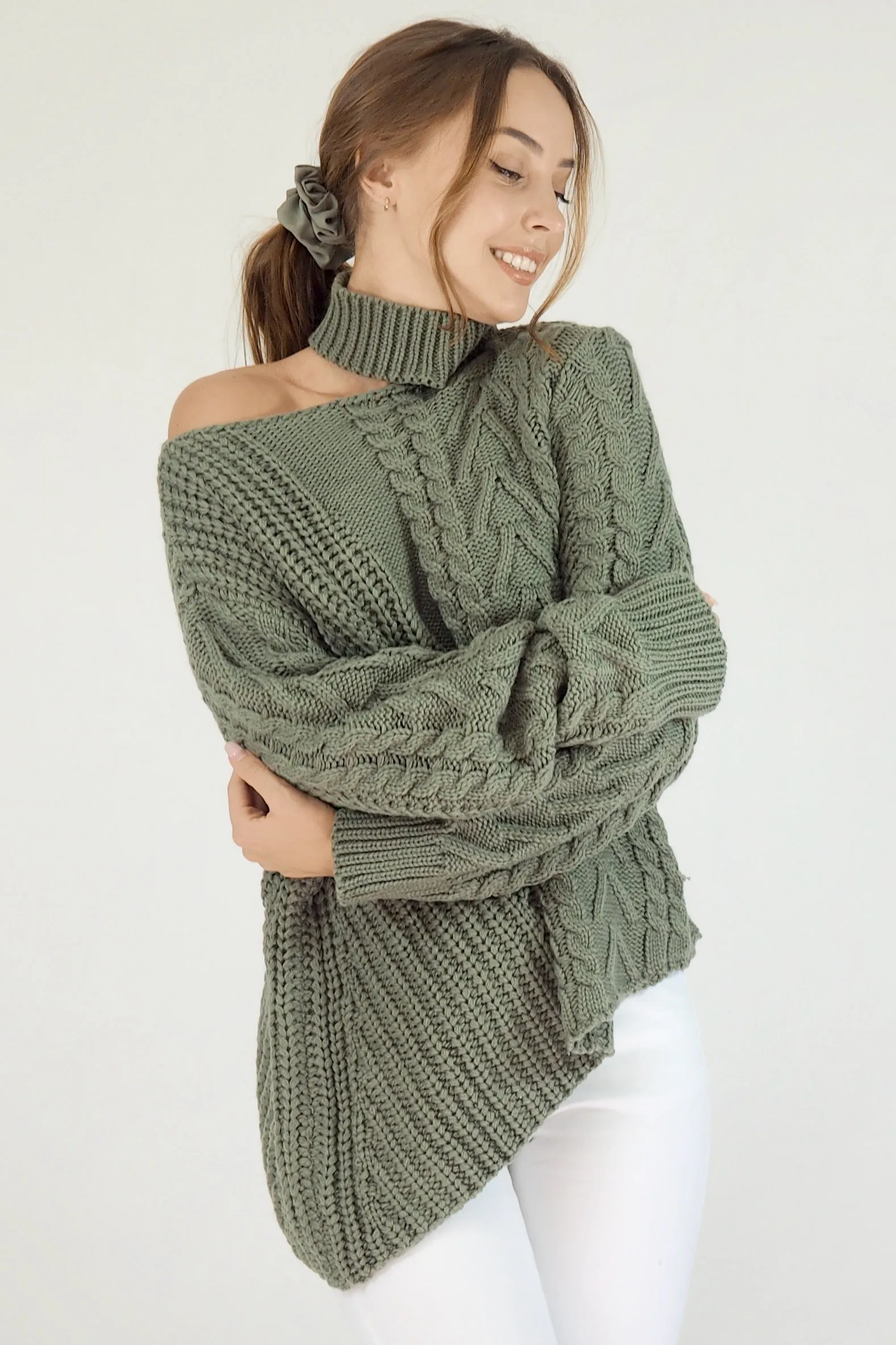 Taylor Cut Out Jumper- Khaki