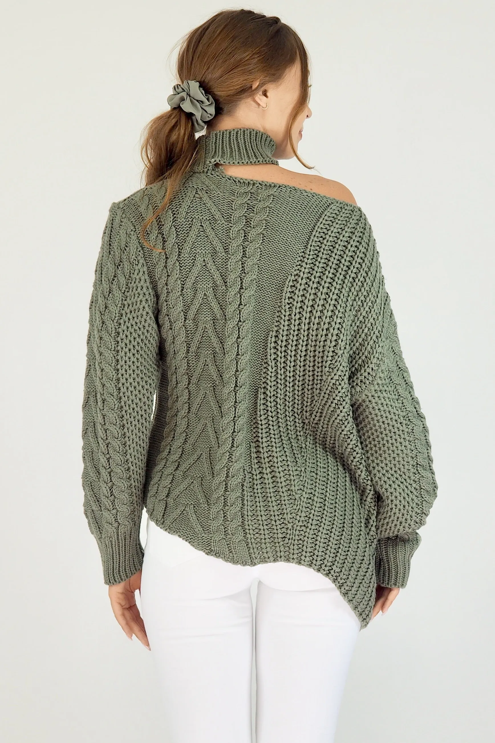 Taylor Cut Out Jumper- Khaki