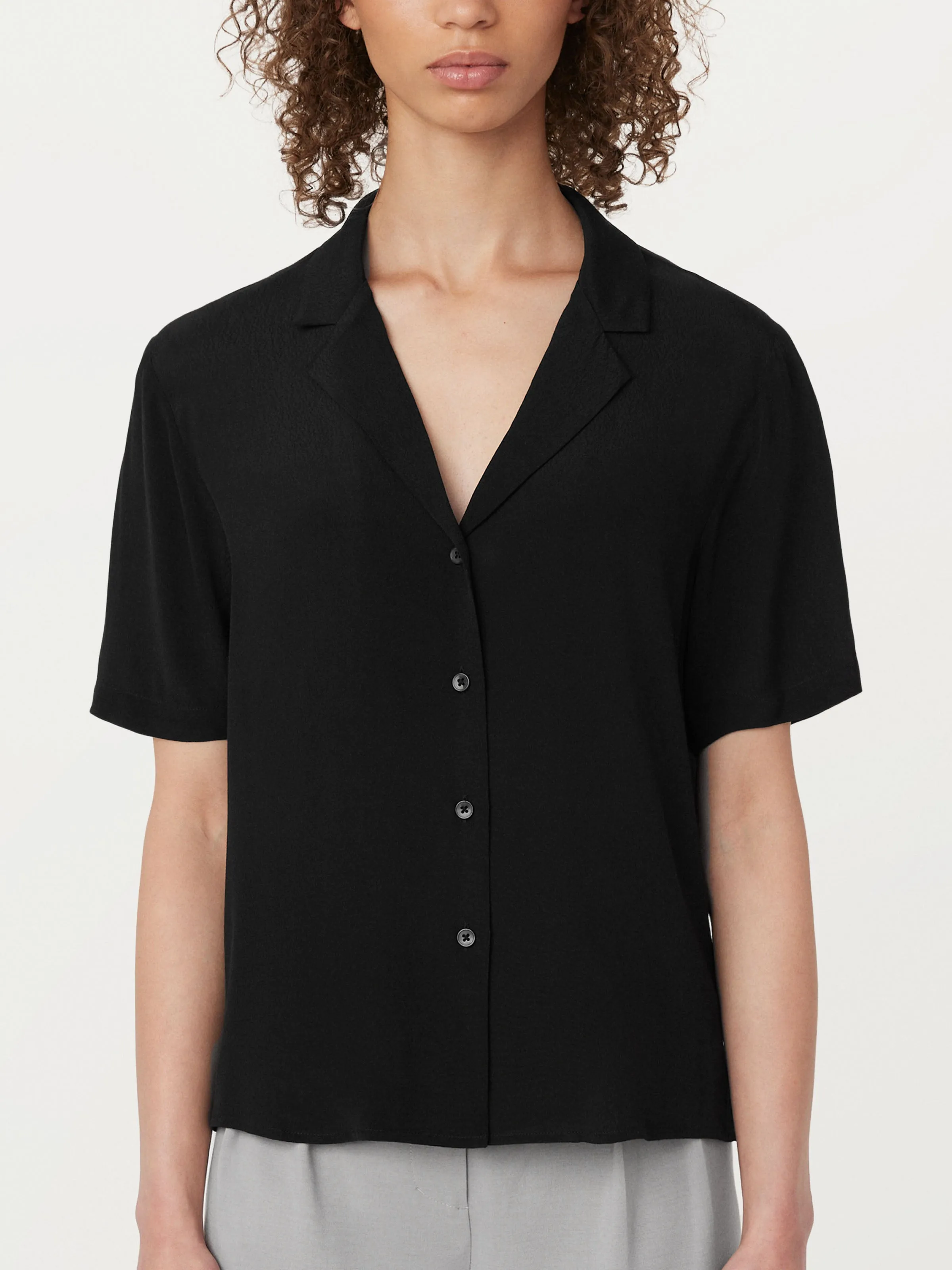 The Camp Collar Blouse in Black