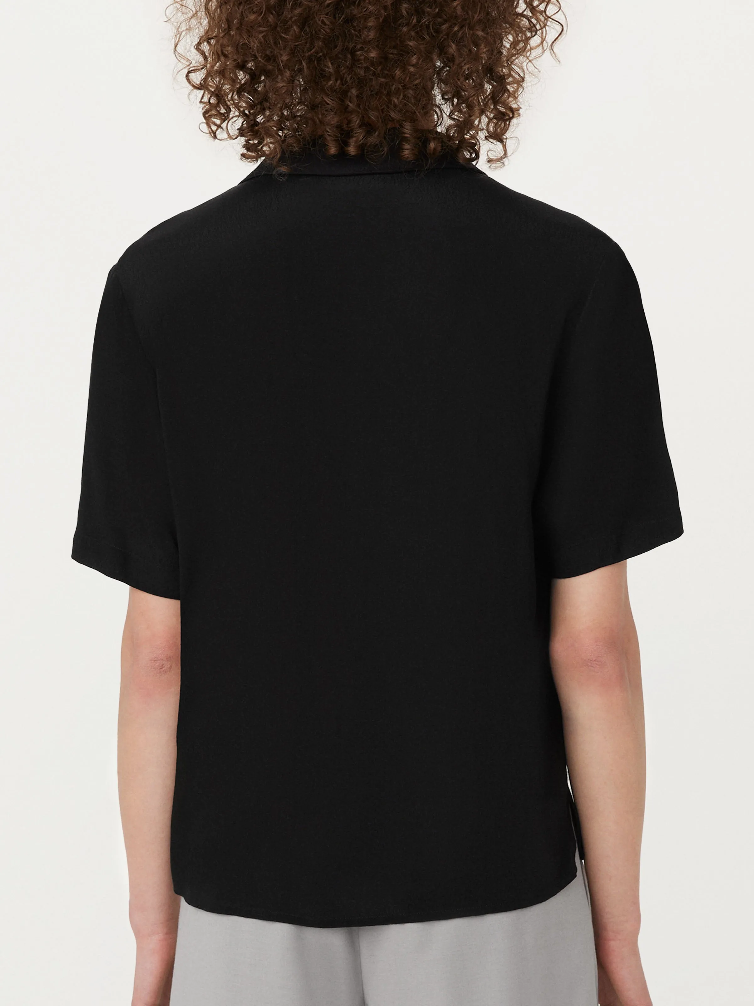 The Camp Collar Blouse in Black