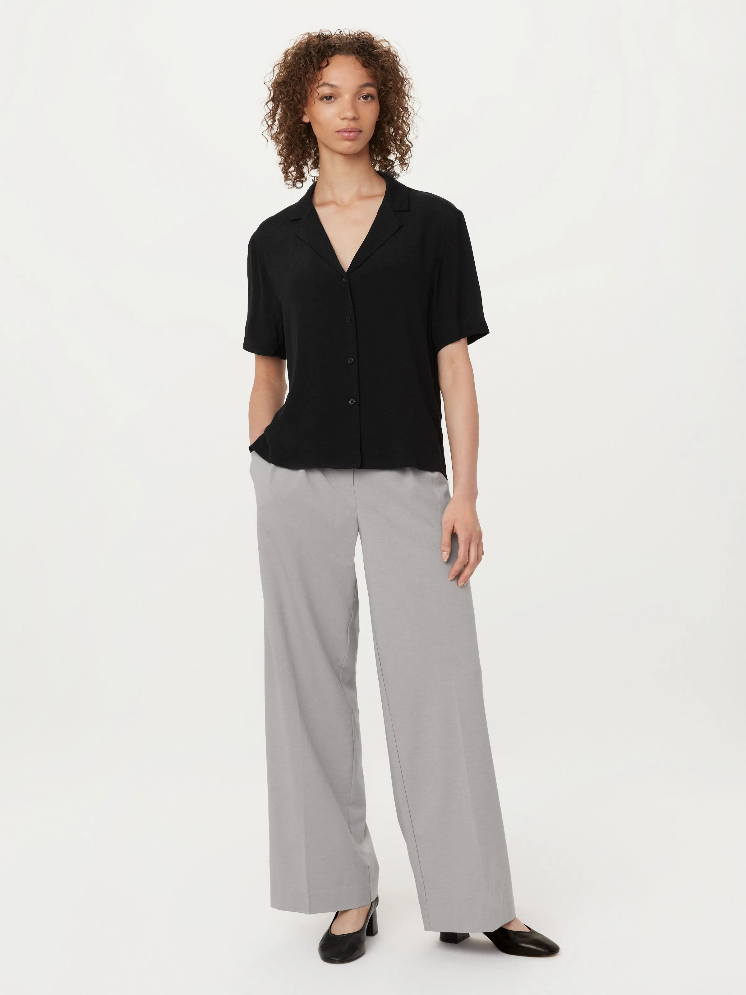 The Camp Collar Blouse in Black