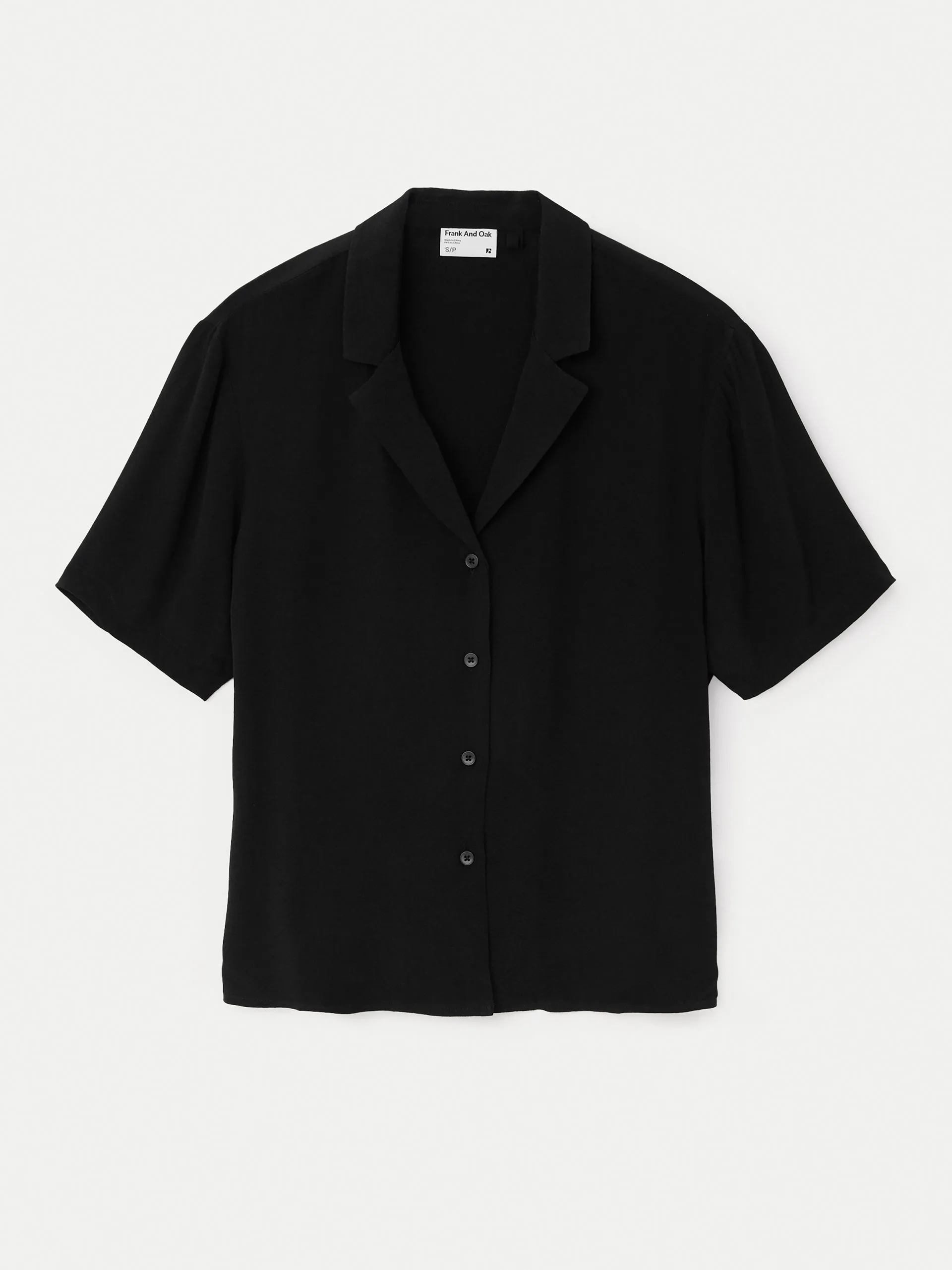 The Camp Collar Blouse in Black