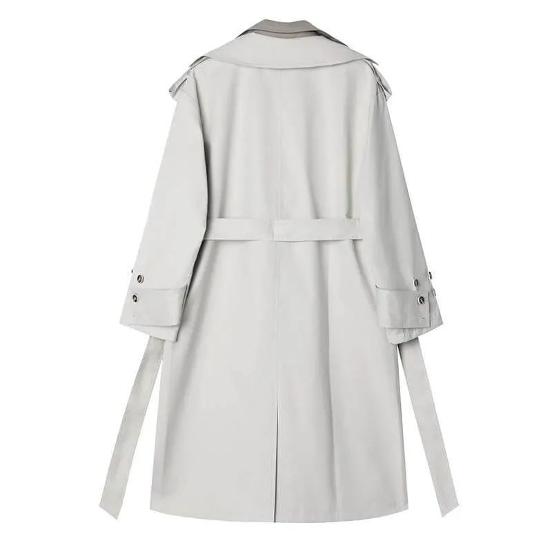 The Daisy Long Sleeve Spliced Trenchcoat