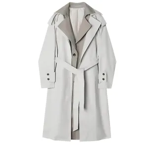 The Daisy Long Sleeve Spliced Trenchcoat