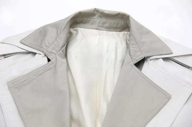The Daisy Long Sleeve Spliced Trenchcoat