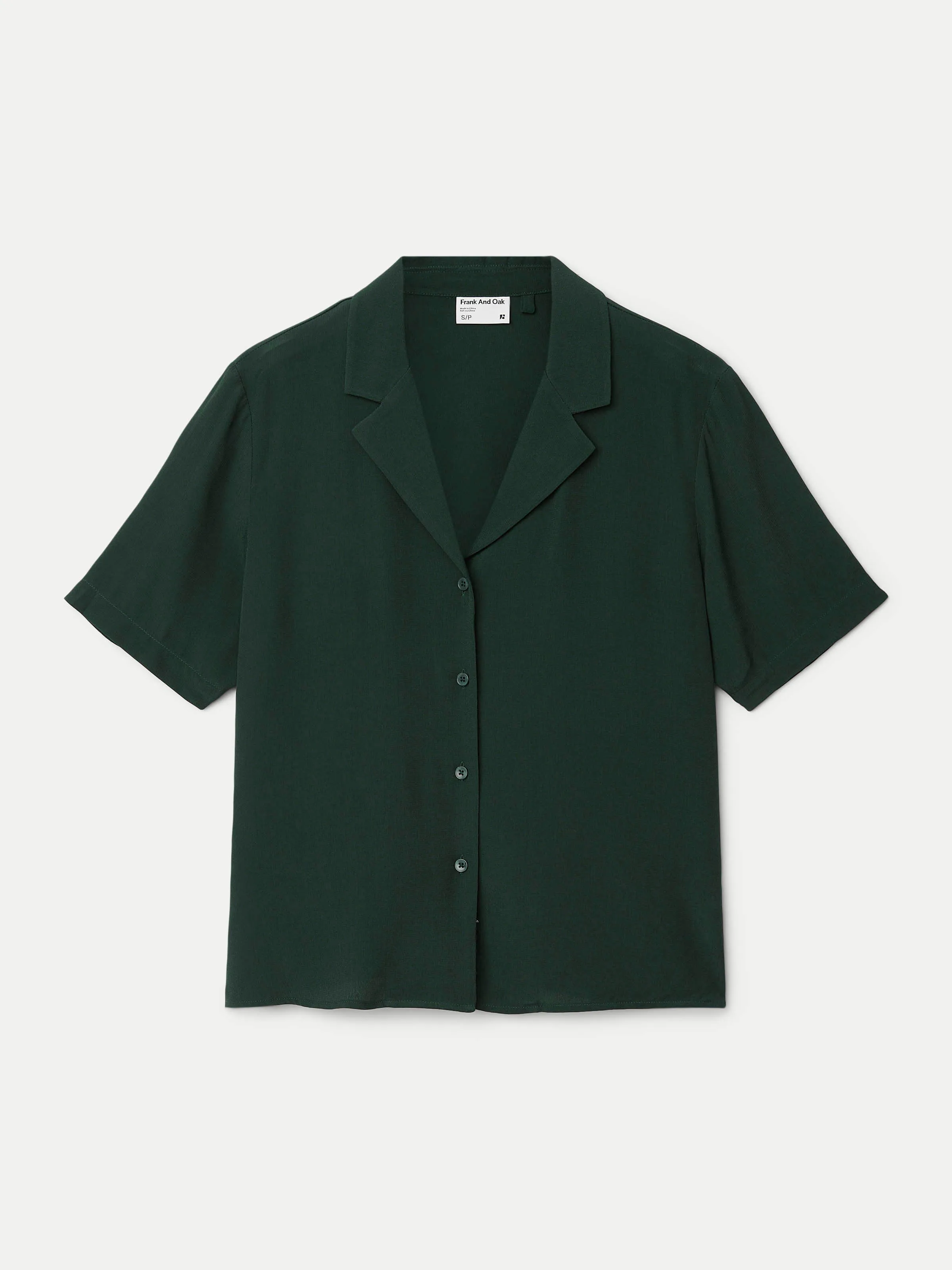 The Fluid Camp Collar Blouse in Pine Grove