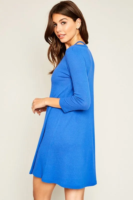 TILLY BLUE A LINE DRESS