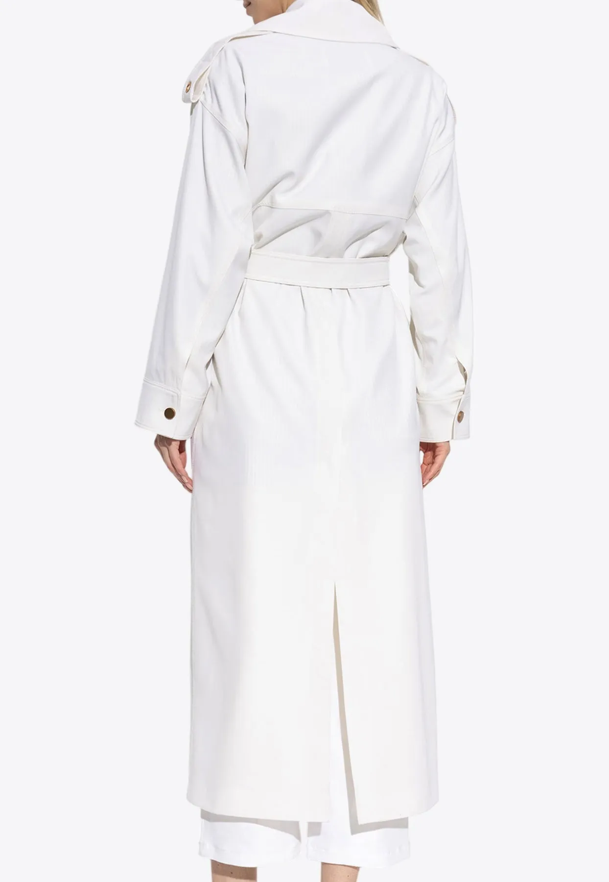 Tirana Double-Breasted Wool Trench Coat
