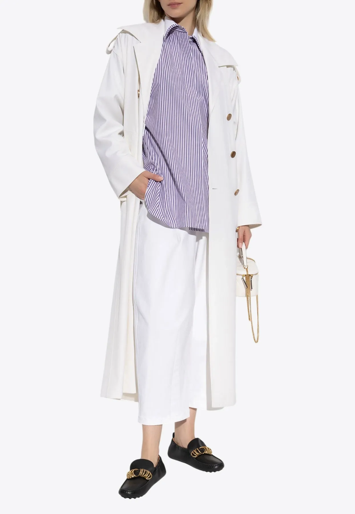 Tirana Double-Breasted Wool Trench Coat