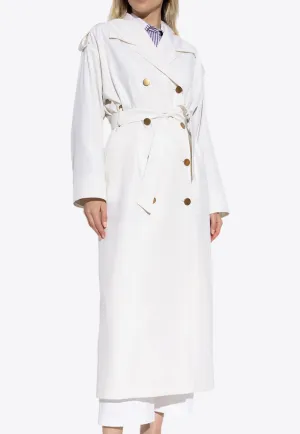 Tirana Double-Breasted Wool Trench Coat