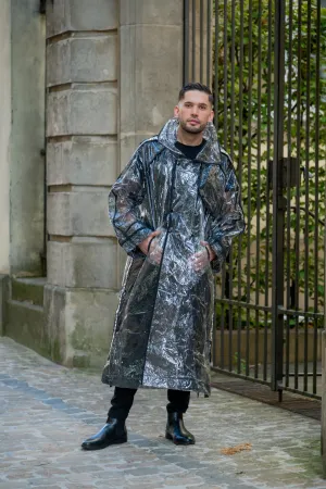 Trench coat. Black Mesh.