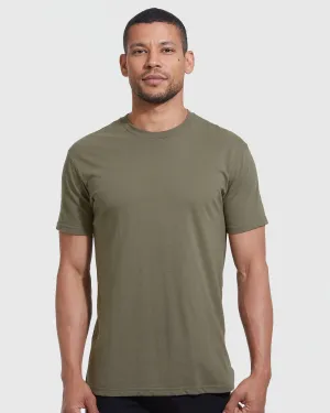 True Classic Premium Fitted Crew Neck T-Shirt - Military Green