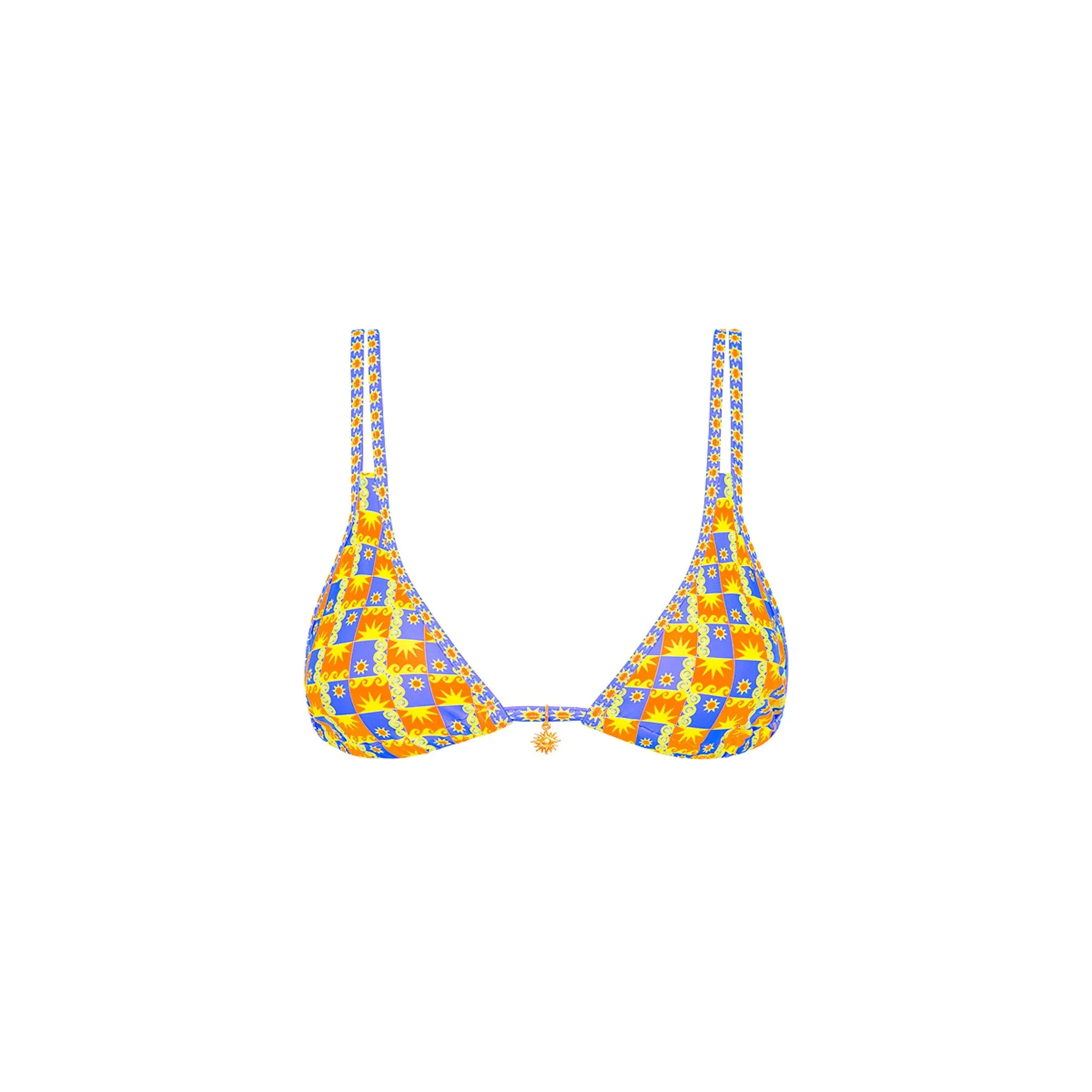 Twin Strap Bralette Bikini Top - Sunburst