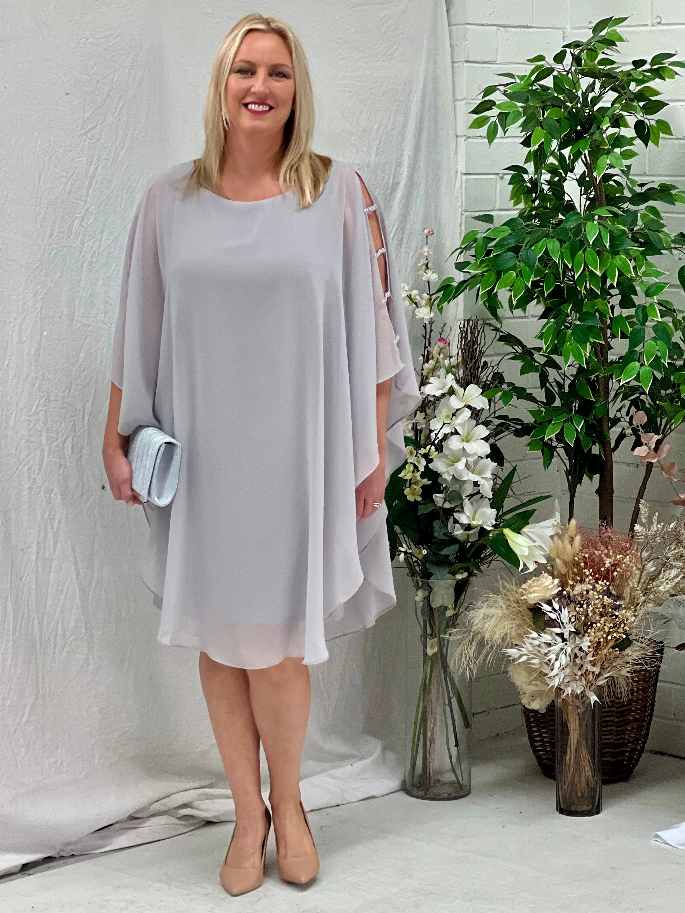 Una Silver Evening Dress