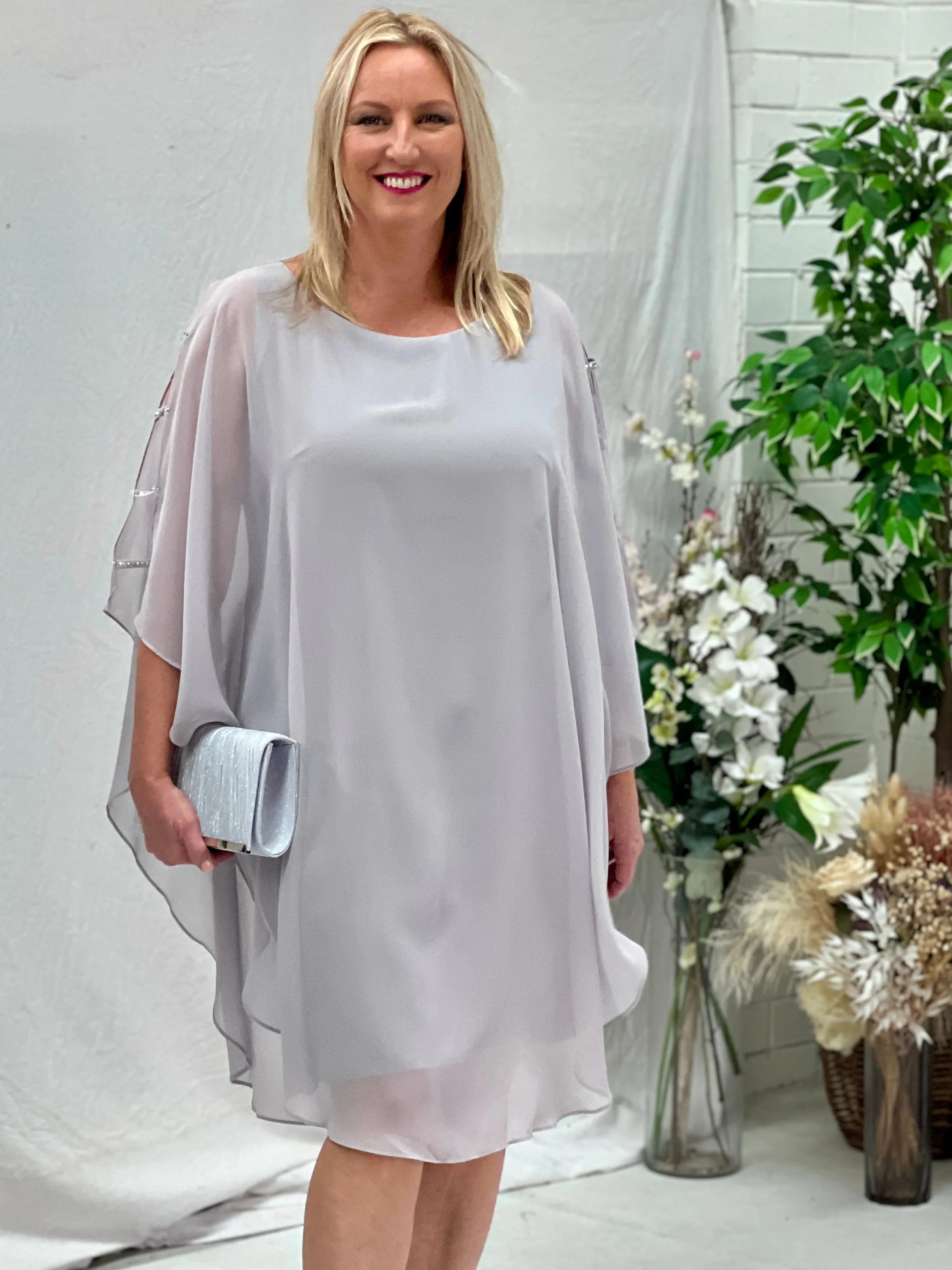 Una Silver Evening Dress