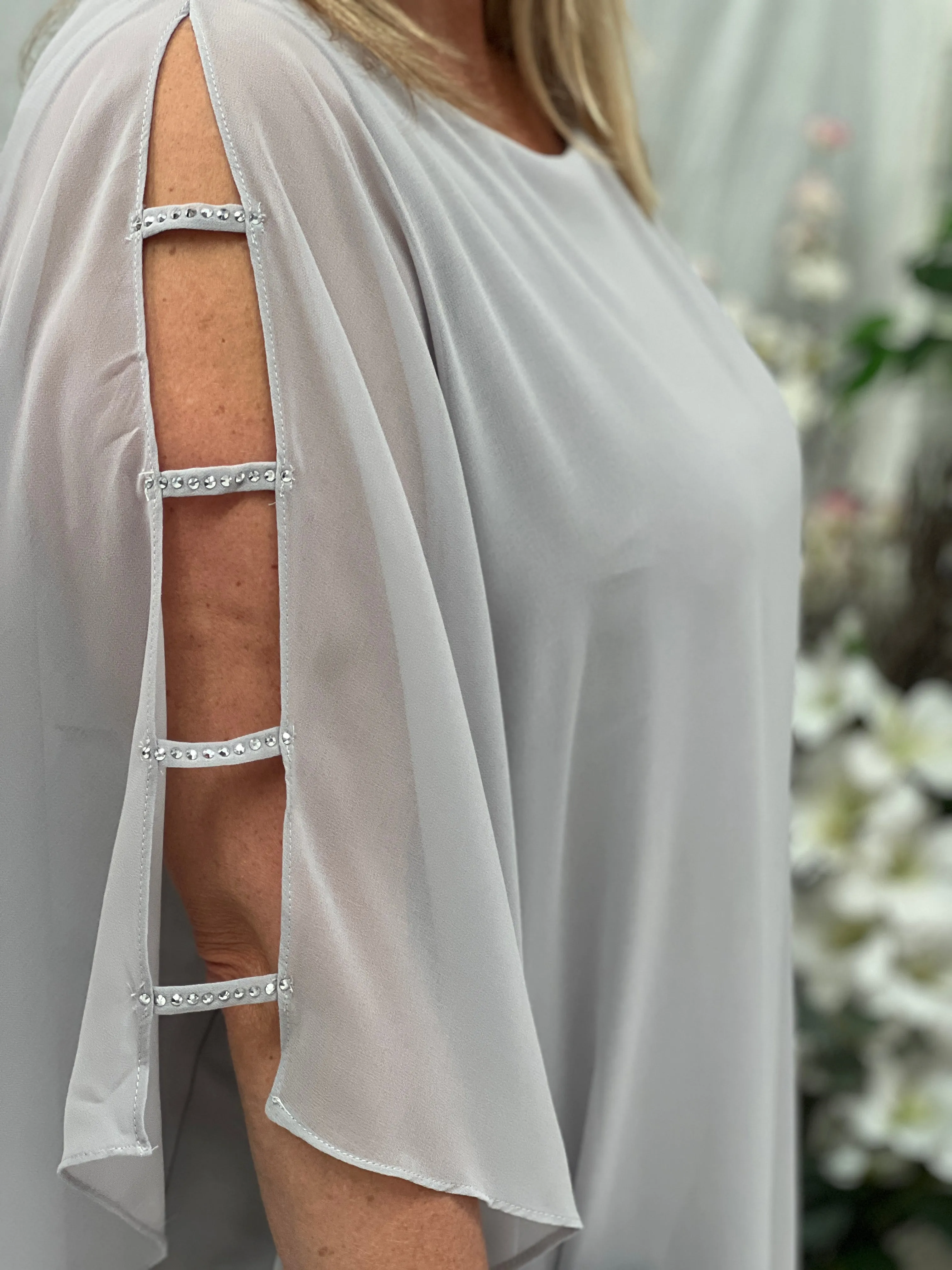 Una Silver Evening Dress