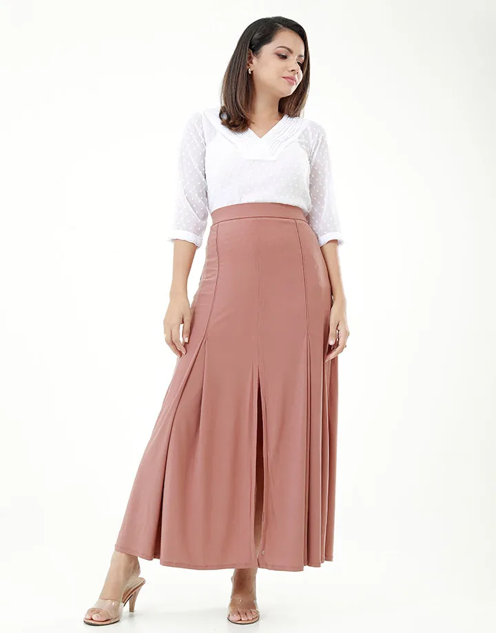 V-Neck Blouse with Box Pleat Details